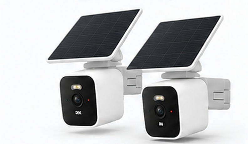 2 Solar Cams met zonnepaneel